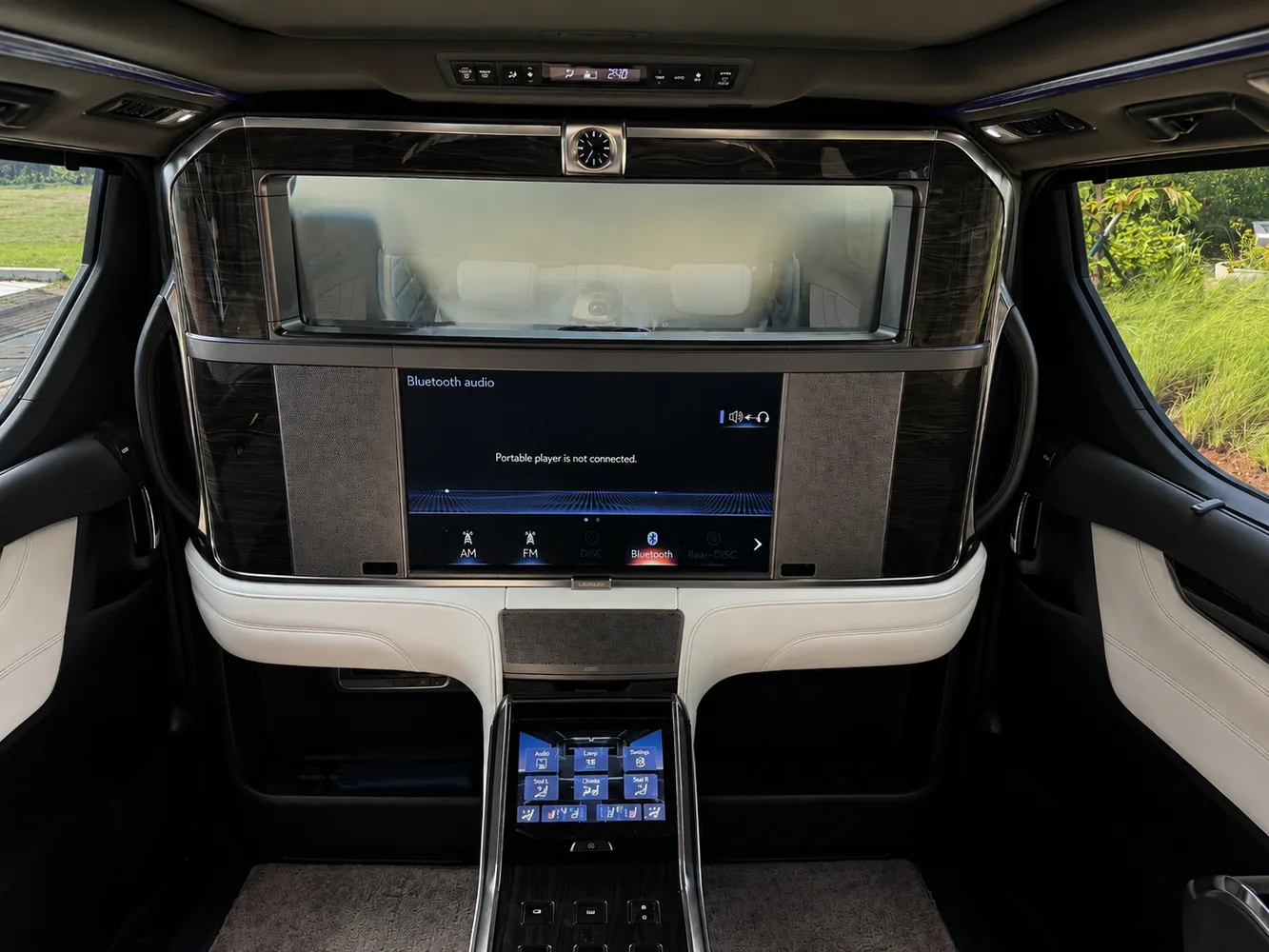 Lexus LM350 rear cabin screen real photo