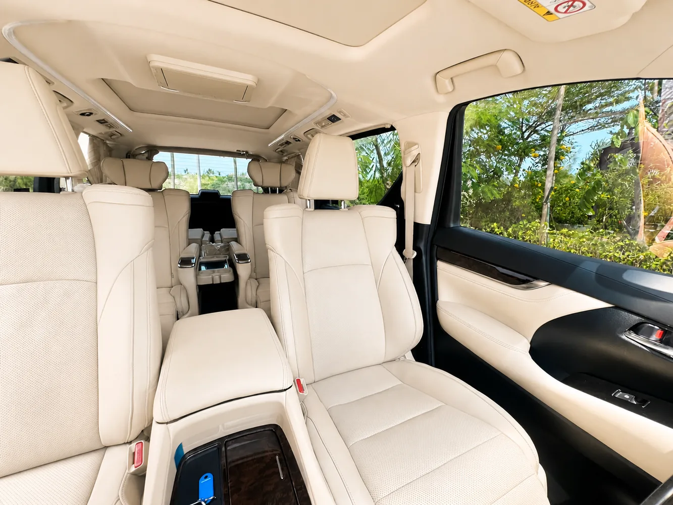 Toyota Alphard cabin interior real photo