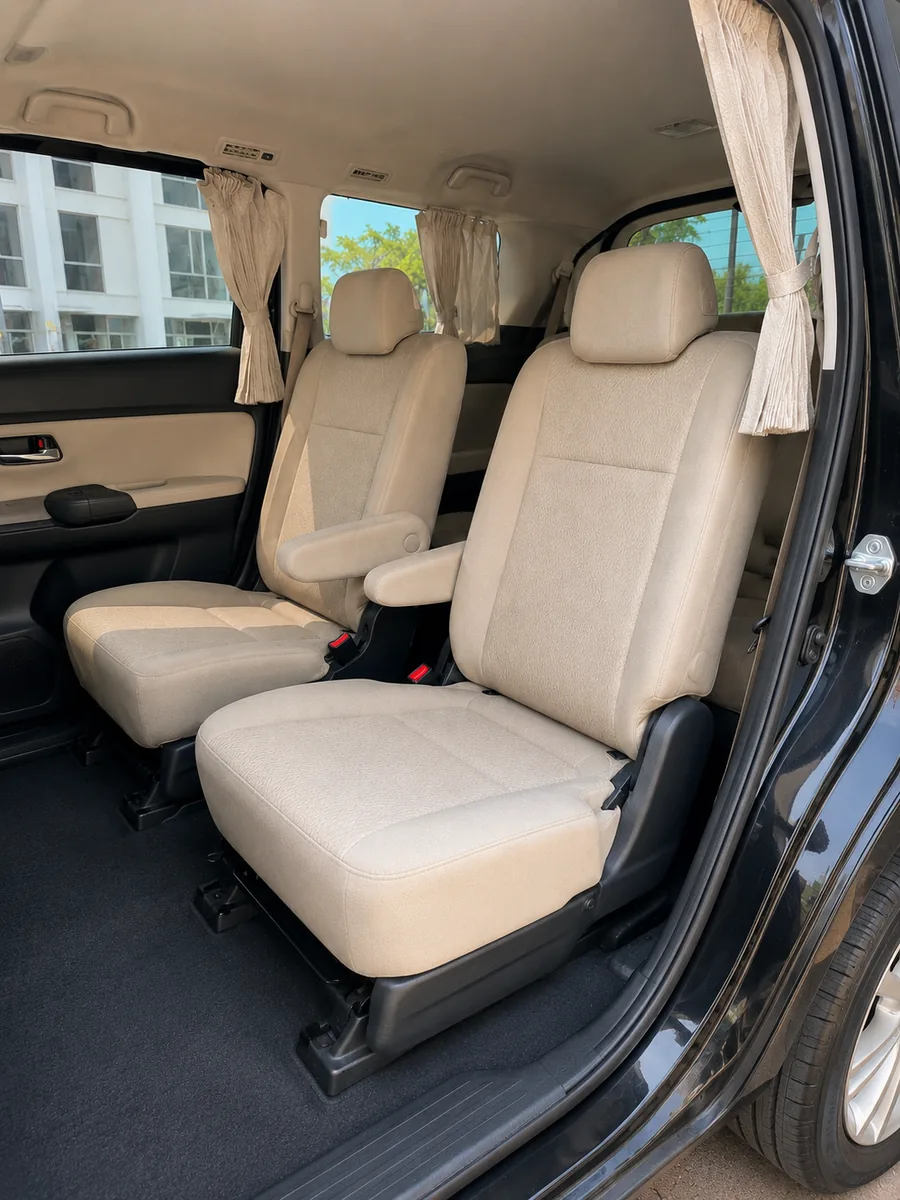 Toyota Avanza second row seats real interior photo