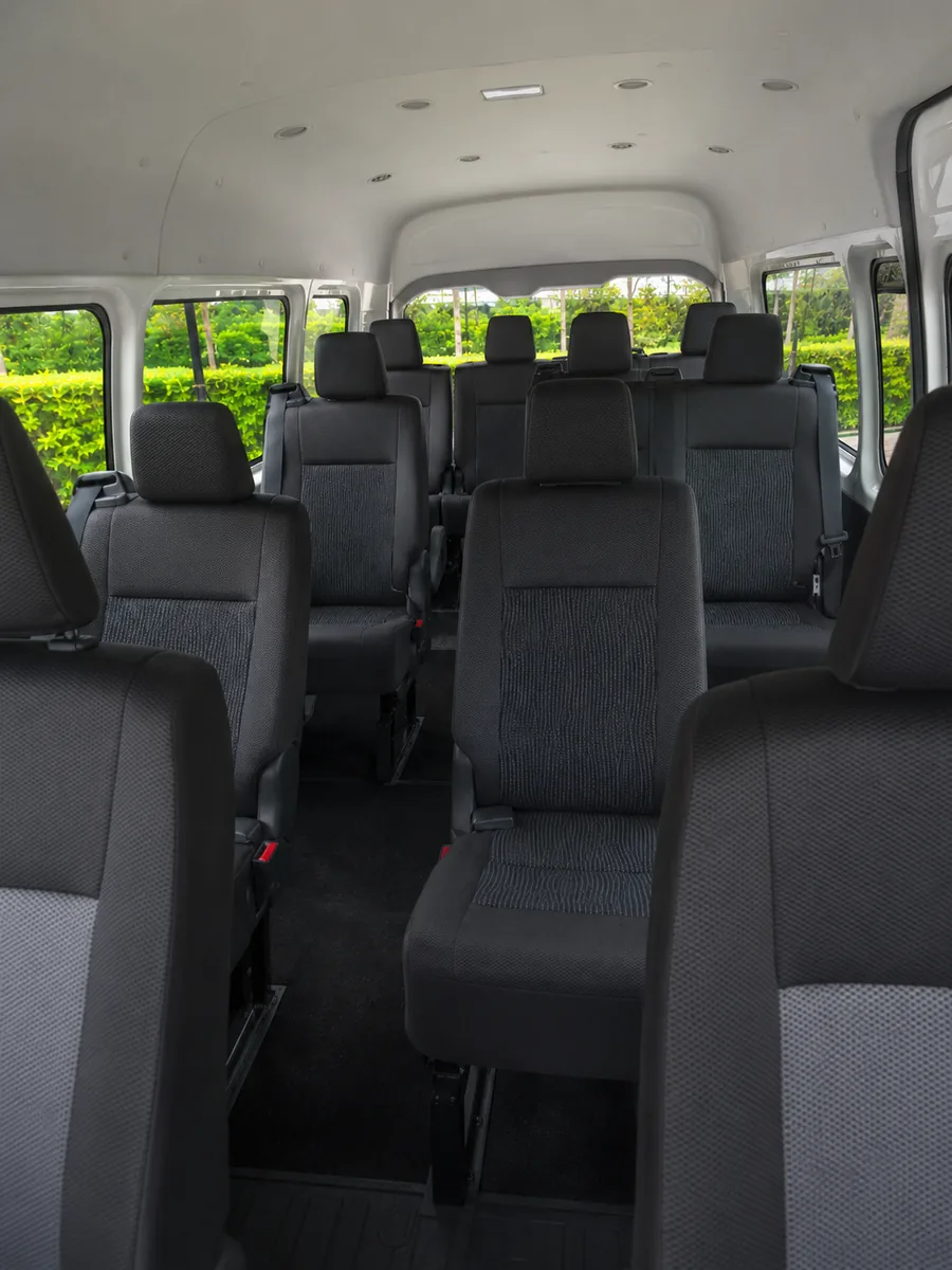 Toyota Hiace cabin seats real interior photo